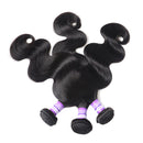 Brazilian human hair bundles with closure in black