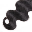 Brazilian human hair bundles with closure in black