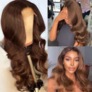 Brown human hair wig