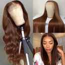 Brown human hair wig